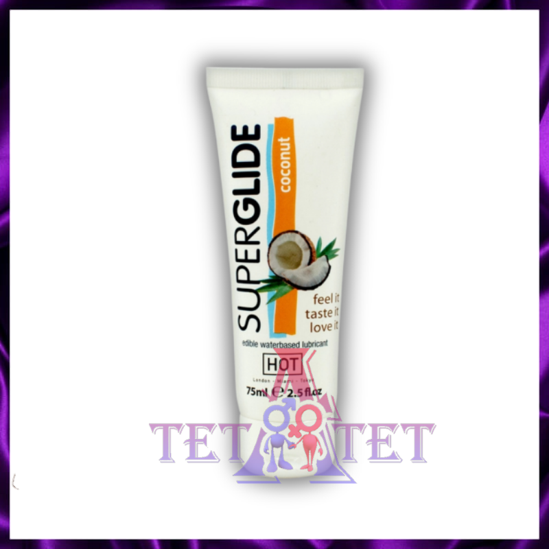 Лубрикант Superglide Coconut — съедобный, на водной основе, 75 мл